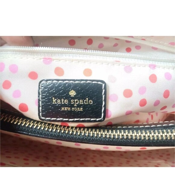 Kate Spade Wellesley Quinn Black Leather Tote Handbag Purse WKRU1428 - Picture 10 of 13